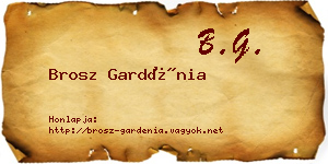 Brosz Gardénia névjegykártya